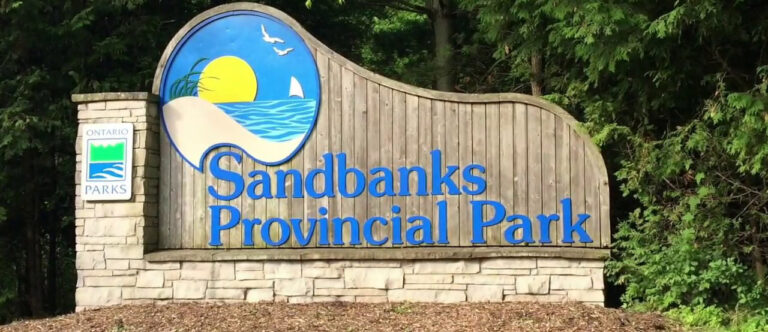 sandbanks park sign